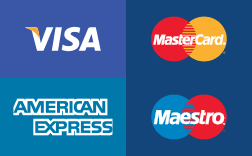 Icone di carte di credito accettate